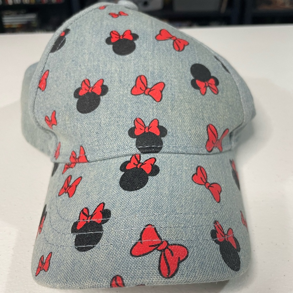 Minnie Mouse Denim Cap - Red and Black